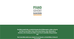Desktop Screenshot of pfand-gehoert-daneben.de