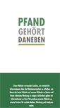 Mobile Screenshot of pfand-gehoert-daneben.de
